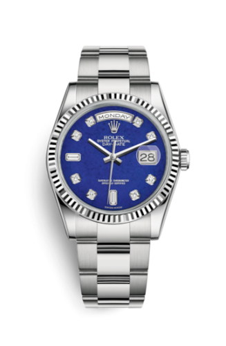 Day-Date 36 White Gold Fluted / Oyster / Lapis Lazuli