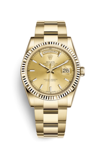 Day-Date 36 Yellow Gold Fluted / Oyster / Champagne