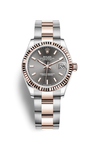 Datejust 31 Stainless Steel/ Rose Gold / Fluted / Grey / Oyster