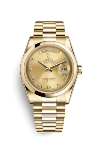 Day-Date 36 Yellow Gold Domed / President / Champagne Roman