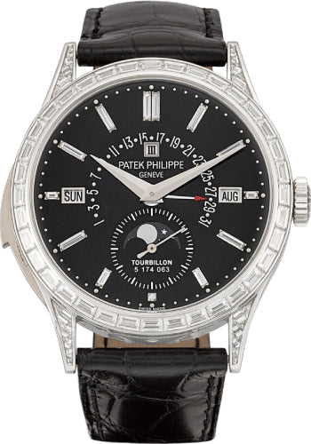 Grand Complications Perpetual Calendar Day Month Moon Phase 39.5mm Black Index…