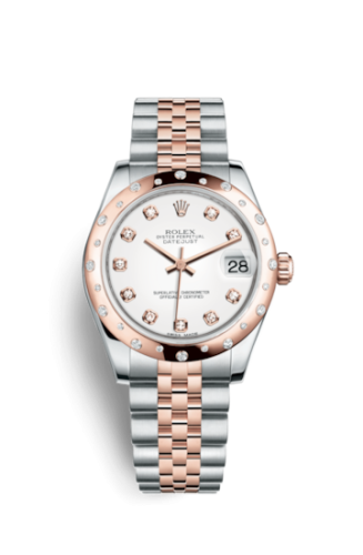 Datejust 31 Rolesor Everose Domed Diamond / Jubilee / White Diamond