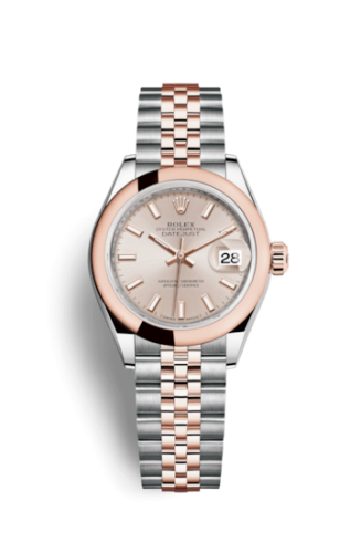 Lady-Datejust 28 Rolesor Rose Domed / Jubilee / Sundust