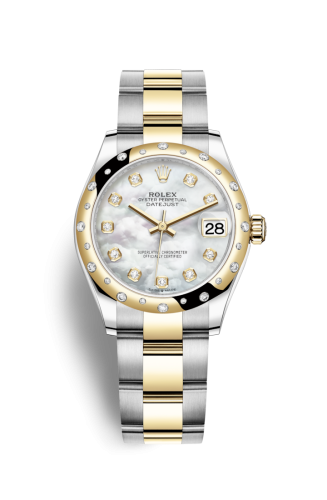 Datejust 31 Stainless Steel / Yellow Gold / Domed – Diamond / MOP / Oyster