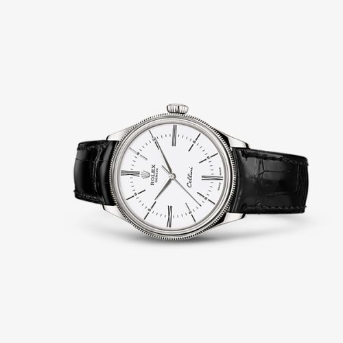 Cellini Time White Gold / White / Alligator Black