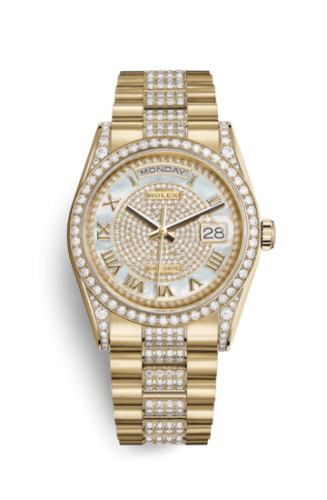Day-Date 36 Yellow Gold Diamonds / President Diamonds / Paved MOP