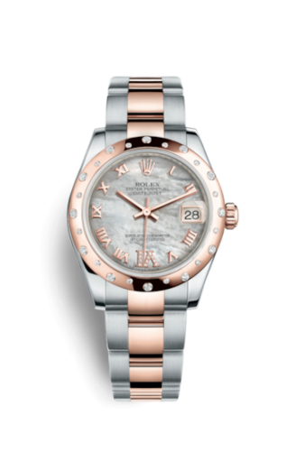 Datejust 31 Rolesor Everose Domed Diamond / Oyster / MOP Roman