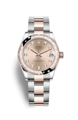 Datejust 31 Stainless Steel/ Rose Gold / Domed – Diamond / Rose – Diamond / Oyster