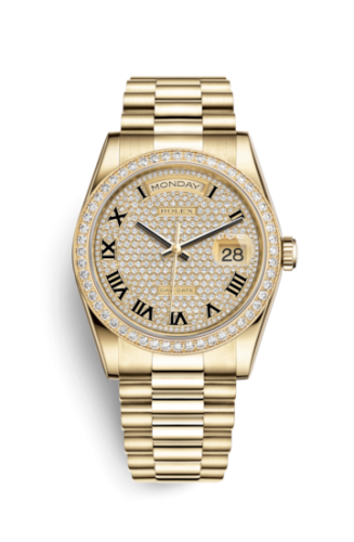 Day-Date 36 Yellow Gold Diamonds / President / Paved