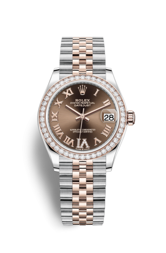 Datejust 31 Stainless Steel/ Rose Gold / Diamond / Chocolate – Roman / Jubilee