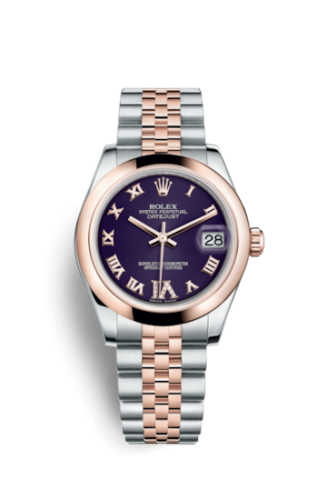 Datejust 31 Rolesor Everose Domed / Jubilee / Purple Roman