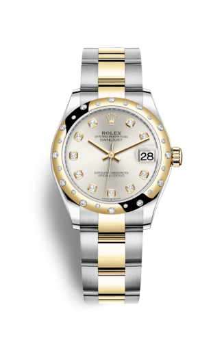 Datejust 31 Stainless Steel / Yellow Gold / Domed – Diamond / Silver – Diamond / Oyster
