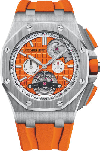 Royal Oak Offshore Tourbillon Chronograph Selfwinding Green Index Stainless Steel…