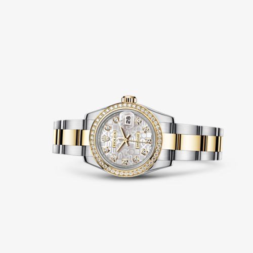 Lady-Datejust 26 Rolesor Diamond Computer Diamond Oyster