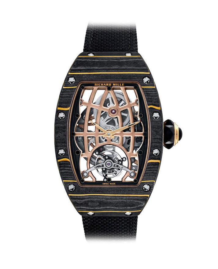 Automatic Tourbillon Carbon Yellow Gold RM 74-02 -BRAND NEW