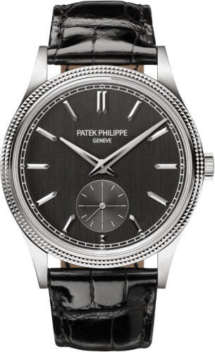 Calatrava “Clous de Paris” White Gold 39mm Hobnail Bezel Grey Dial