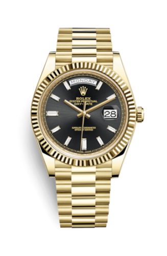 Day-Date 40 Yellow Gold / Black – Diamond