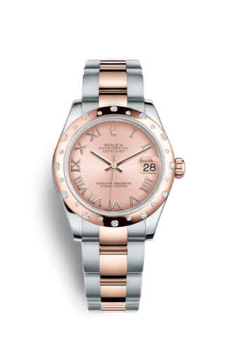 Datejust 31 Rolesor Everose Domed Diamond / Oyster / Pink Roman