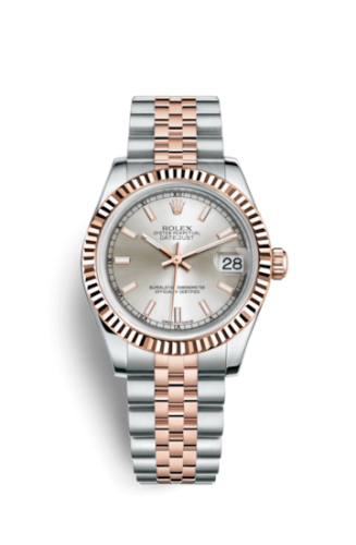 Datejust 31 Rolesor Everose Fluted / Jubilee / Silver