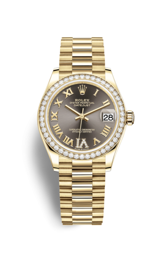 Datejust 31 Yellow Gold / Diamond / Grey – Roman / President