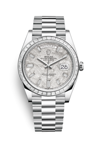 Day-Date 40 Platinum Baguette / Meteorite Baguette