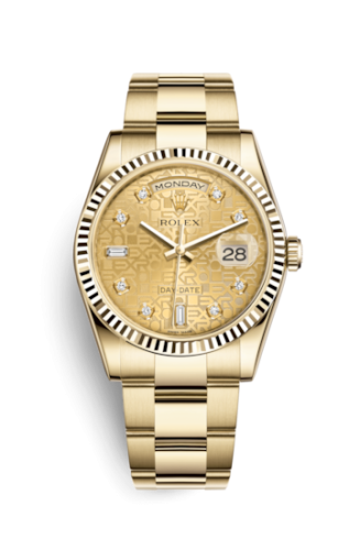 Day-Date 36 Yellow Gold Fluted / Oyster / Champagne Computer