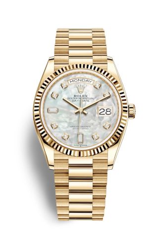 Day-Date 36 Yellow Gold / Fluted / MOP-Diamond / President