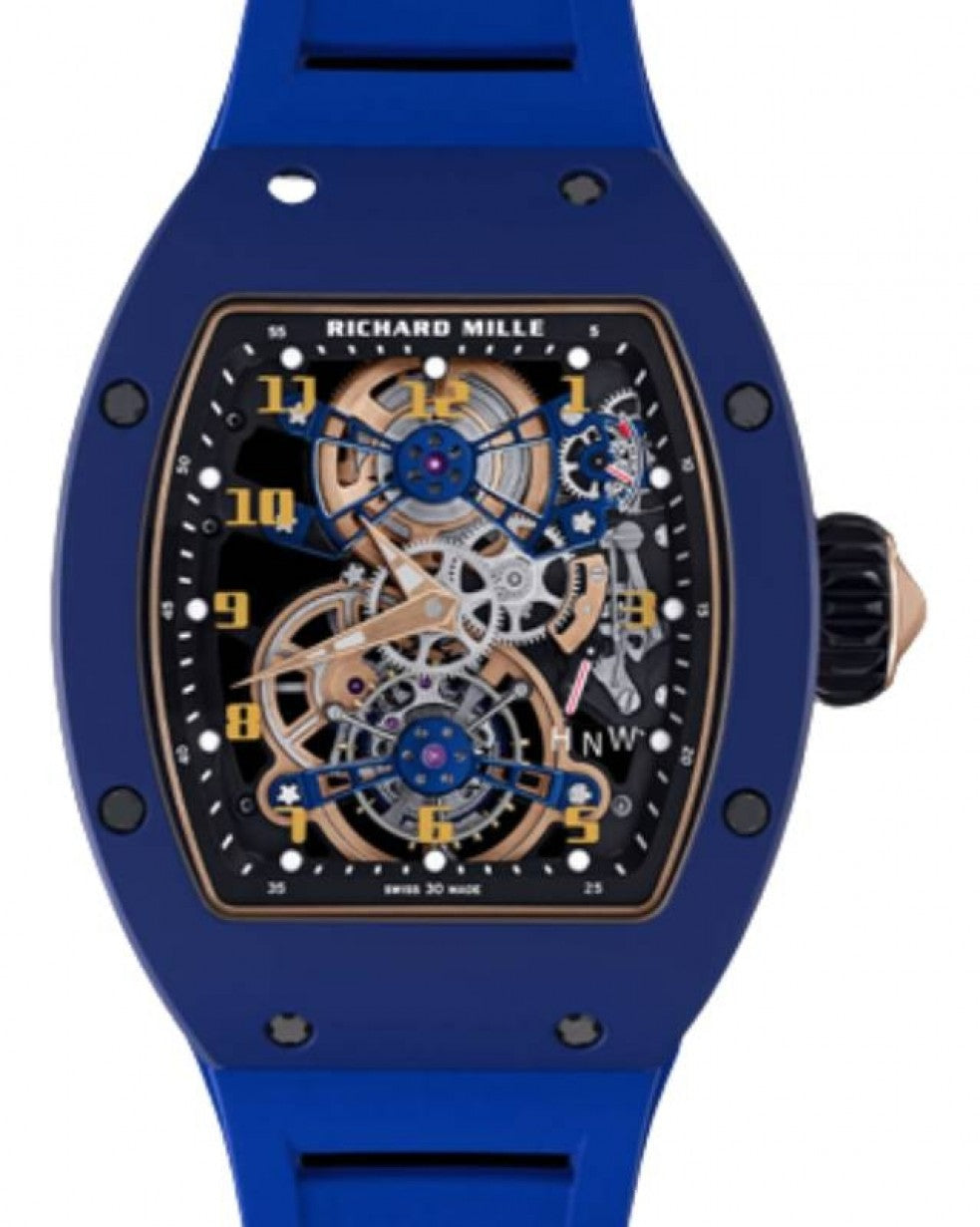 Manual Winding Tourbillon TZP Ceramic Blue RM 17-02 BRAND NEW