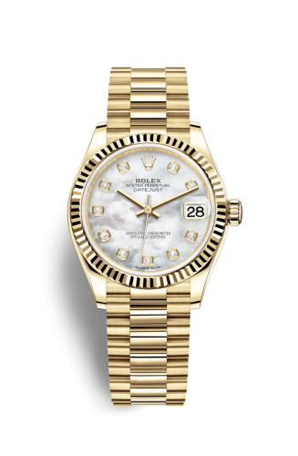 Datejust 31 Yellow Gold / Fluted / MOP / President