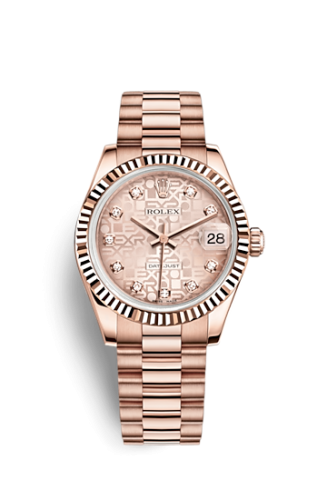 Datejust 31 Everose Fluted / President / Pink Computer