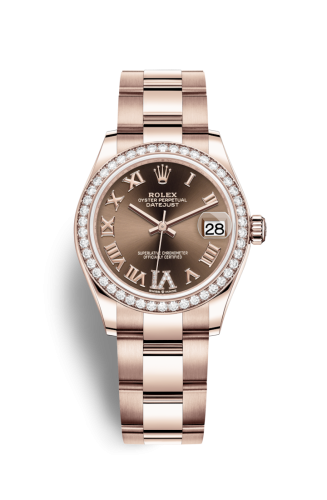 Datejust 31 Rose Gold / Diamond / Chocolate – Roman / Oyster