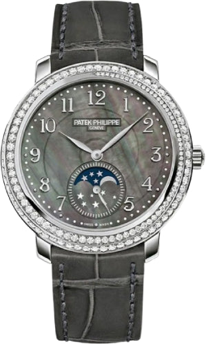 Complications Ladies Moon Phases Black Tahitian White Gold Mother of Pearl Dial