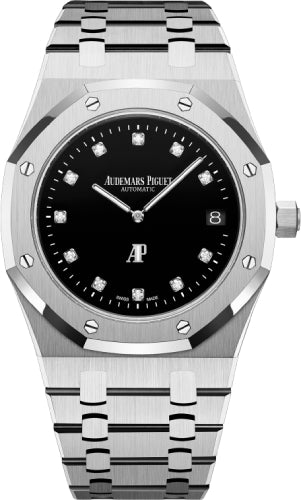 Royal Oak “Jumbo” 39mm Extra-Thin Platinum Black Diamond Dial