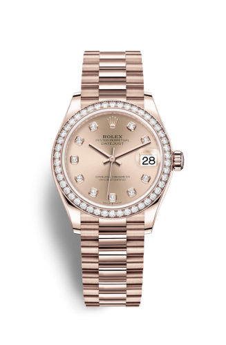 Datejust 31 Rose Gold / Diamond / Rose – Diamond / President