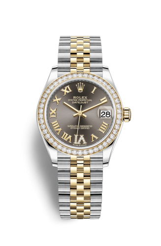 Datejust 31 Stainless Steel / Yellow Gold / Diamond / Grey – Roman / Jubilee
