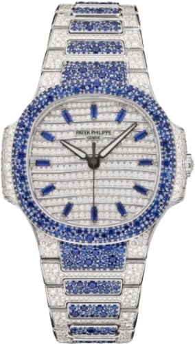 Nautilus Haute Joaillerie White Gold Set With Sapphires & Diamonds