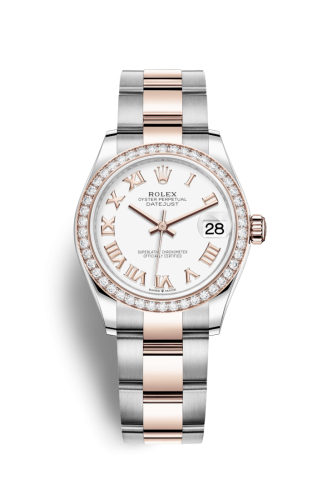 Datejust 31 Stainless Steel/ Rose Gold / Diamond / White – Roman / Oyster