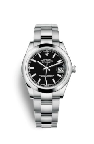 Datejust 31 Stainless Steel Domed / Oyster / Black