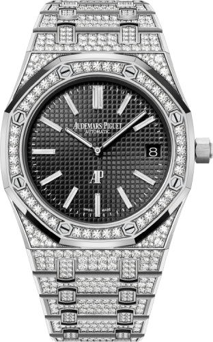 Royal Oak 39mm Extra-Thin White Gold/Diamond Light Blue Dial