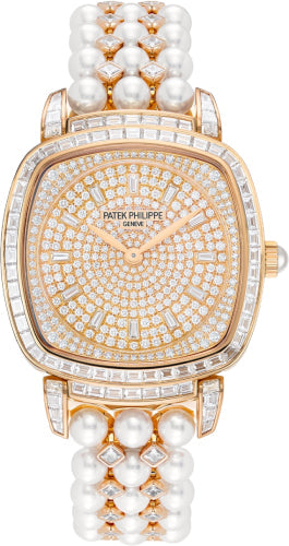 Gondolo Ladies Diamond Pave Rose Gold Diamond Set Dial