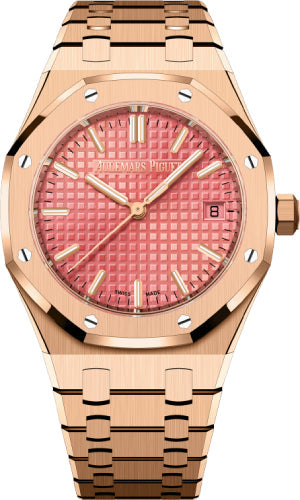 Royal Oak Self Winding Pink Rose Gold 34mm Pink Dial