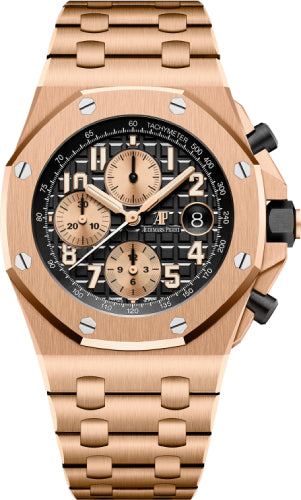 Royal Oak Offshore 42mm “Brick” Chronograph Rose Gold Black Dial