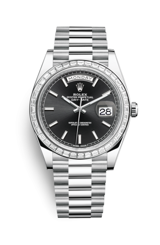 Day-Date 40 Platinum Baguette / Black