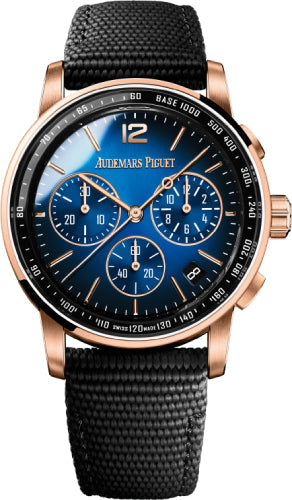 Code 11.59 Chronograph Rose Gold 41mm Sunburst Smoked Blue Dial