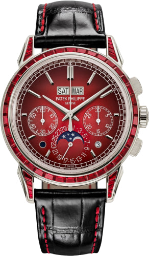 Grand Complications Chronograph Perpetual Calendar Platinum Ruby Set Red Dial