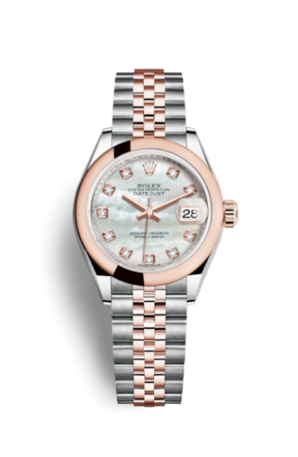 Lady-Datejust 28 Rolesor Rose Domed / Jubilee / MOP