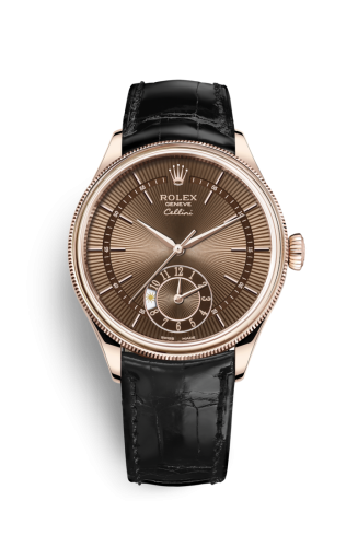 Cellini Dual Time Everose / Brown / Alligator Black