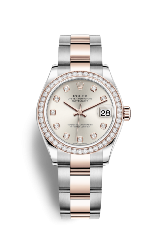 Datejust 31 Stainless Steel/ Rose Gold / Diamond / Silver – Diamond / Oyster