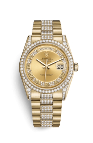 Day-Date 36 Yellow Gold Diamonds / President Diamonds / Champagne Roman