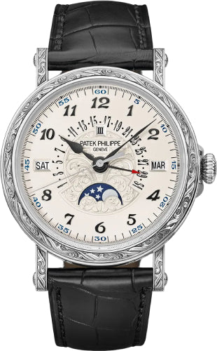 Grand Complications 38mm Perpetual Calendar with Retrograde Date Hand White Gold…